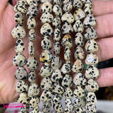 Natural Multicolor Dalmatian Stone Loose Beads 10mm Smooth Heart Shape
