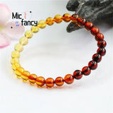 Multicolor Rainbow Amber Bracelet Men Women Romantic Jewelry Charms Gift