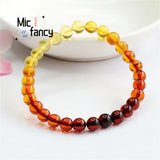 Multicolor Rainbow Amber Bracelet Men Women Romantic Jewelry Charms Gift