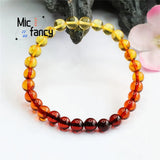 Multicolor Rainbow Amber Bracelet Men Women Romantic Jewelry Charms Gift