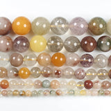 Multicolor Rutilated Quartz Round Beads 4-12mm 15 inch