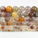 Multicolor Rutilated Quartz Round Beads 4-12mm 15 inch