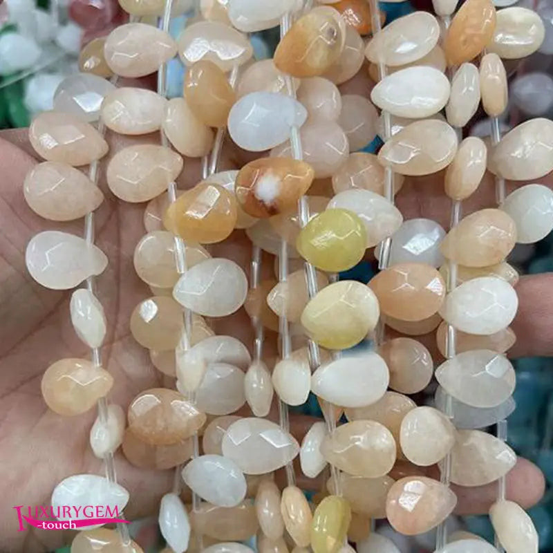 Multicolor Stone Glass Spacer Loose Beads 10x14mm Faceted DIY Jewelry Making