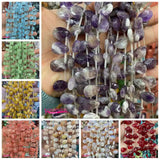Multicolor Stone Glass Spacer Loose Beads 10x14mm Faceted DIY Jewelry Making