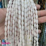 Multicolor Stone Spacer Beads 5x12mm Smooth Oval Shape DIY Jewelry Making