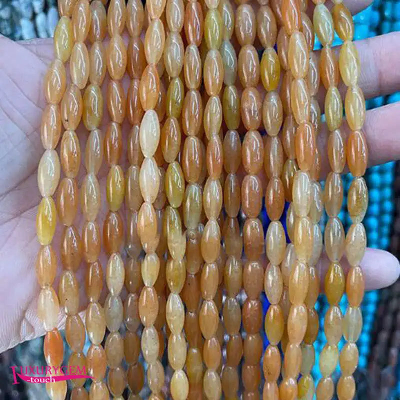 Multicolor Stone Spacer Beads 5x12mm Smooth Oval Shape DIY Jewelry Making