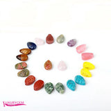 8x11mm Natural Stone Spacer Beads Carved Leaves Shape DIY Jewelry Making