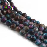 Multicolor Tiger Eye Gemstone Beads 8mm Coin Shape for Jewelry Making