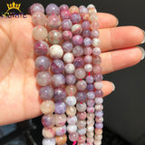 Multicolor Tourmaline Beads 6-10mm Round Loose Stone DIY Jewelry Making 15''