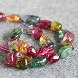 Natural Multicolored Tourmaline Stone Loose Beads for Jewelry Making