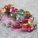 Natural Multicolored Tourmaline Stone Loose Beads for Jewelry Making