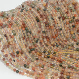 Natural Rutilated Quartz Loose Round Beads 4mm