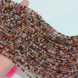 Natural Multiple Tourmaline Faceted Rondelle Beads 3.8mm