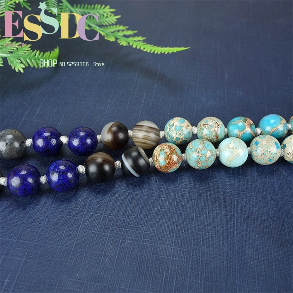 Striped Fragrant Ball Bracelet with Tassels - 108 Pieces
