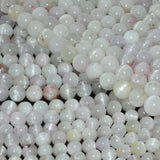 Natural Kunzite + Hiddenite Round Beads 7-9mm, Cat's Eye Flash