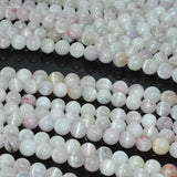 Natural Kunzite + Hiddenite Round Beads 7-9mm, Cat's Eye Flash