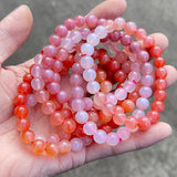 Salt Source Agate Beaded Bracelet Reiki Healing Bangle Jewelry