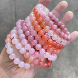 Salt Source Agate Beaded Bracelet Reiki Healing Bangle Jewelry