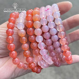 Salt Source Agate Beaded Bracelet Reiki Healing Bangle Jewelry