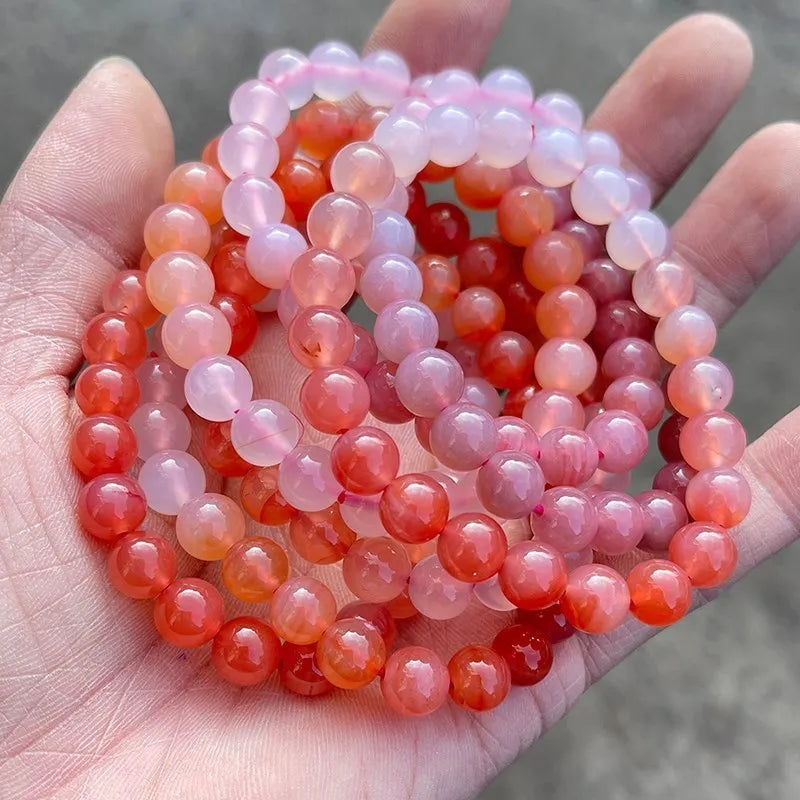 Salt Source Agate Beaded Bracelet Reiki Healing Bangle Jewelry
