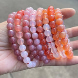 Salt Source Agate Beaded Bracelet Reiki Healing Bangle Jewelry