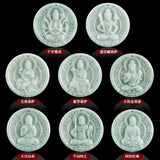 Myanmar Jade 8 Guardian Gods 12 Zodiac Pendant Bodhisattva Jewelry