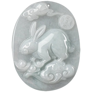 Myanmar A Jade Rabbit Zodiac Pendant Men's Women's Jewelry