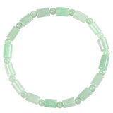 Natural Myanmar A Jadeite Light Green Beads Hand String Bracelet Women's Jewelry
