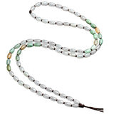 Myanmar A-goods Jadeite Bead Necklace Tricolor Ice Jade Sweater Chain