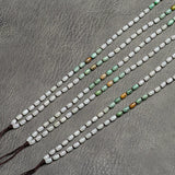 Myanmar A-goods Jadeite Bead Necklace Tricolor Ice Jade Sweater Chain