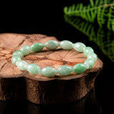 Myanmar A-goods Jadeite Light Green Beads Bracelet
