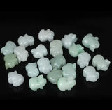 Natural Myanmar A-goods Jade Carving Piggy Back Cloud Bead Bracelet Accessory