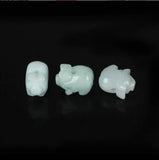 Natural Myanmar A-goods Jade Carving Piggy Back Cloud Bead Bracelet Accessory