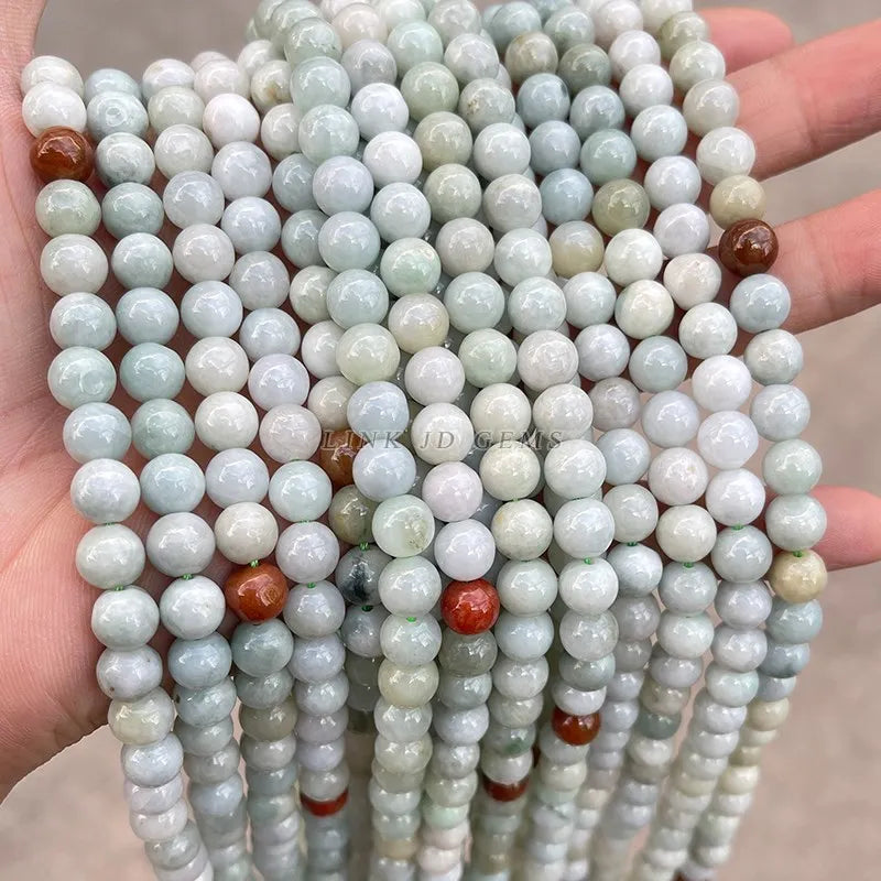Myanmar Emerald Jade Light Green Round Spacer Beads 6 8 10mm