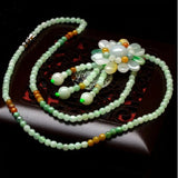 Natural Myanmar Emerald Jadeite Jade Pendant Necklace For Women