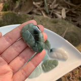 Natural Myanmar Emerald Jadeite Pendant Necklace Leaf