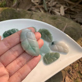Natural Myanmar Emerald Jadeite Pendant Necklace Leaf