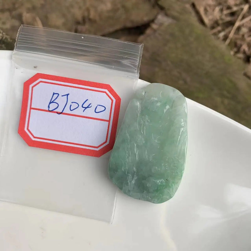 Natural Emerald Jadeite Pendant Necklace