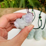 Natural Myanmar Emerald Lucky Pixiu Men's and Women's Jade Pendant Necklace