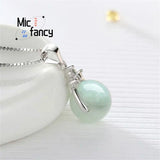 Myanmar Emerald Road Pass Pendant Jade Bead Necklace