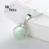 Myanmar Emerald Road Pass Pendant Jade Bead Necklace
