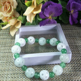 Myanmar Jade Lucky Beads Bracelet Exorcise Evil Spirits Auspicious Amulet