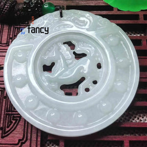 Natural Myanmar Jadeite Horse Pendant Jade Hollowed-out Personalized