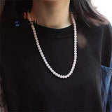 Myanmar Jadeite Ice Moist Violet Light Pink Beads Necklace