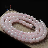 Myanmar Jadeite Ice Moist Violet Light Pink Beads Necklace