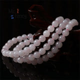 Myanmar Jadeite Ice Moist Violet Light Pink Beads Necklace