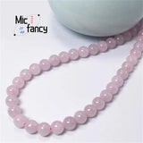 Myanmar Jadeite Ice Moist Violet Light Pink Beads Necklace