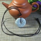 Myanmar Jadeite Peony Flower Jade Pendant Lucky Safety Amulet