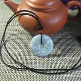 Myanmar Jadeite Peony Flower Jade Pendant Lucky Safety Amulet