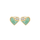 Green Jade Earrings 925 Sterling Silver Jewelry for Women